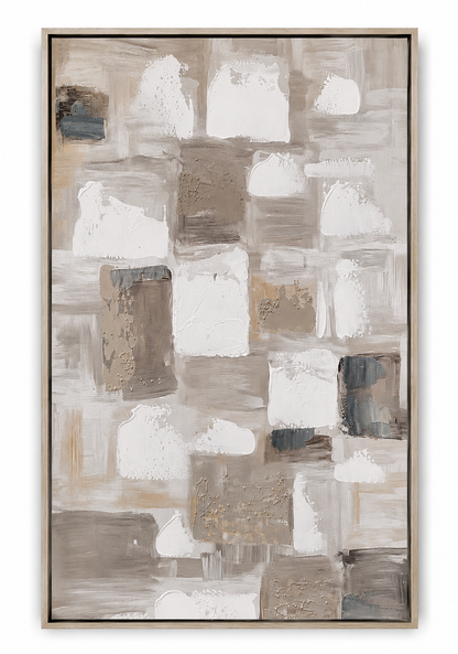 Tableau abstrait sur toile gris — 80 × 80 cm — vue 2, ODECO Boisbriand