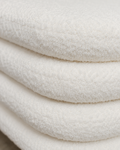 Ottoman Fluffy Blanc — vue 4, ODECO Boisbriand