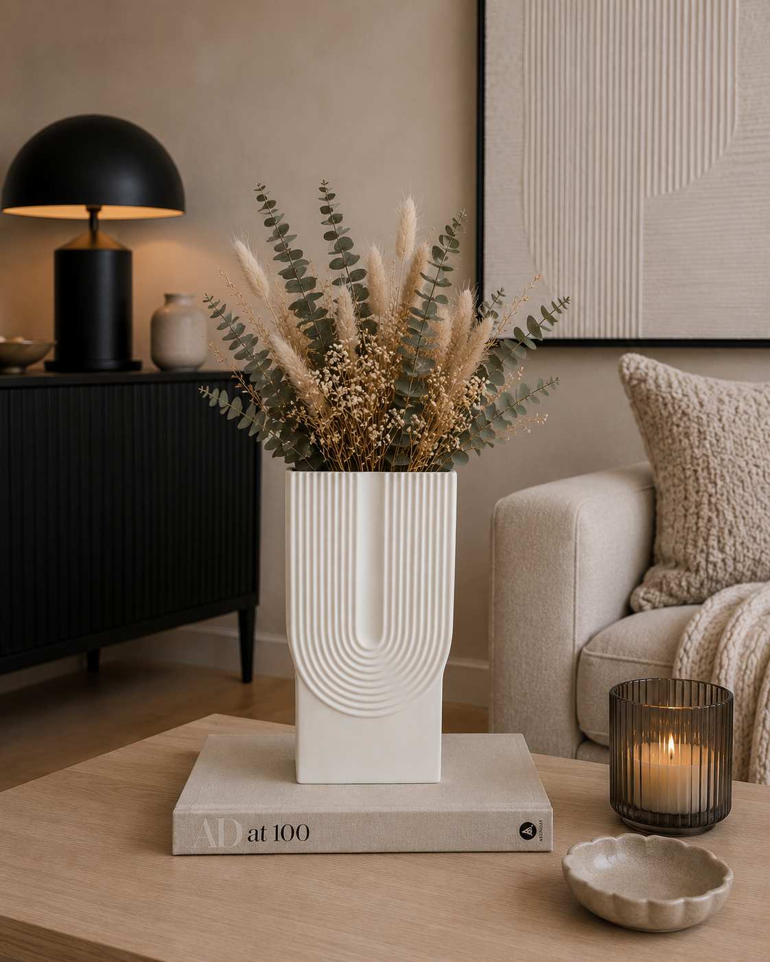 Vase en Céramique « Style Abstrait » (GM) – vue 3 du produit | ODECO