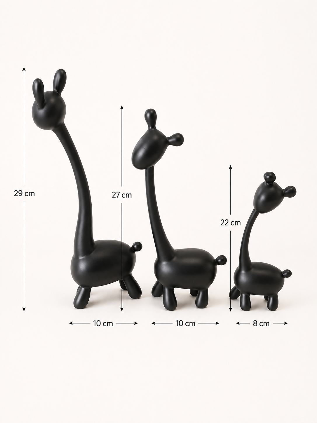 Figurine Trio girafe – vue 3 du produit | ODECO