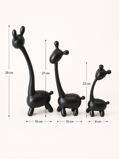 Figurine Trio girafe — vue 3, ODECO Boisbriand