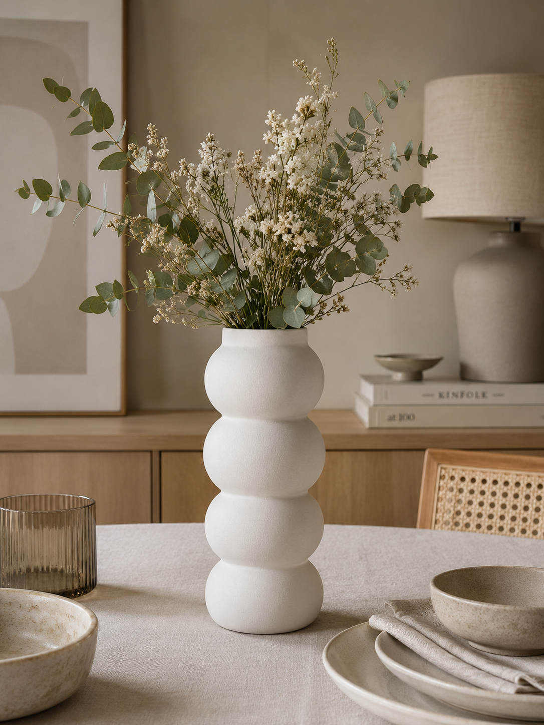 Vase en Céramique Vert Foncé « Forêt Profonde » (GM) – vue 4 du produit | ODECO