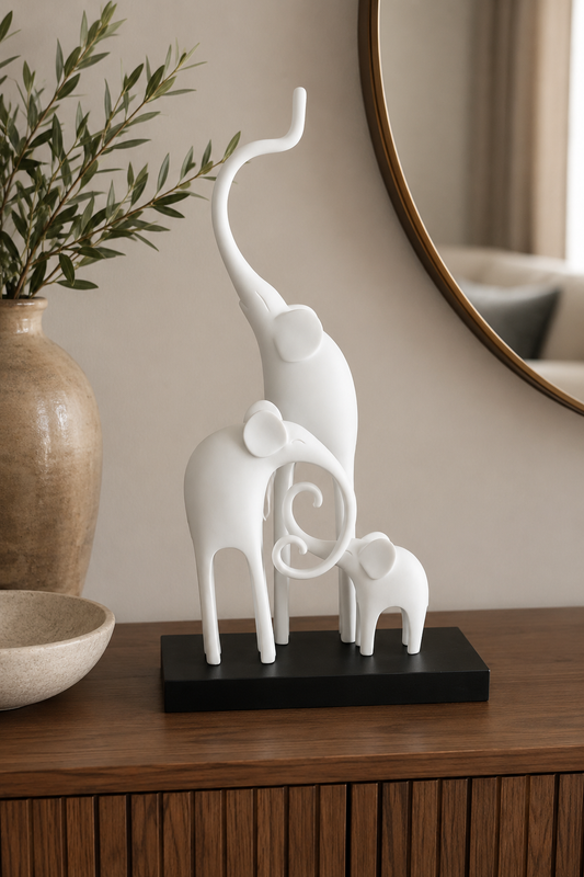 Figurine Trio éléphant – vue 2 du produit | ODECO