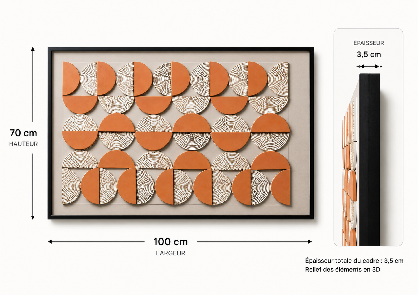 Geometric Relief Painting 70*100