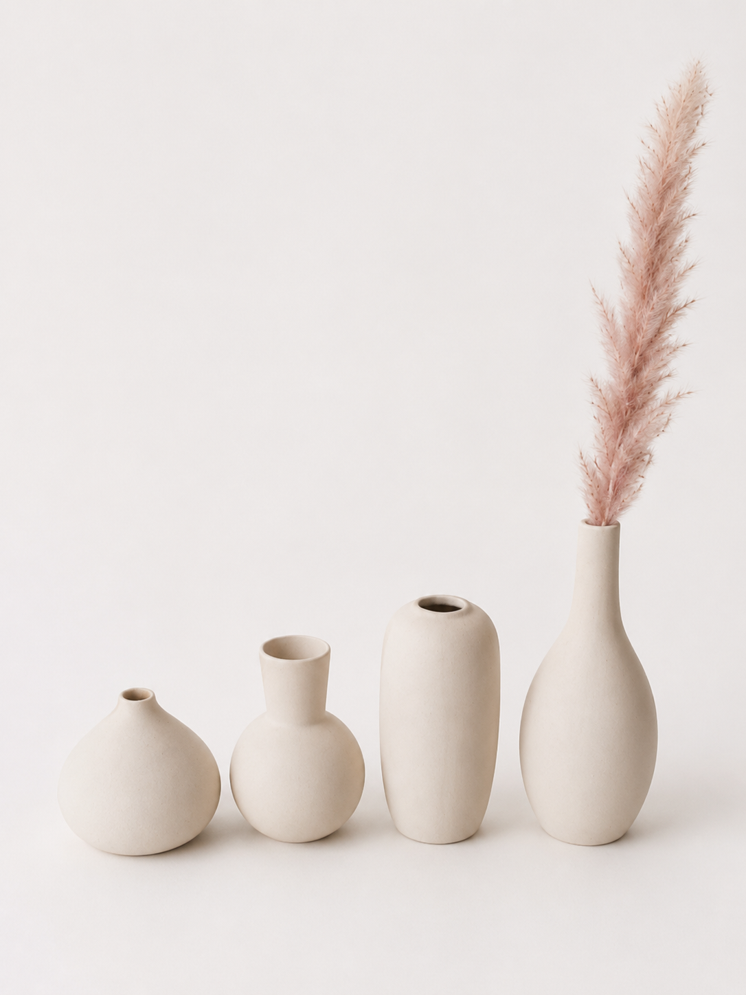 Jeu de Vase en Céramique Blanc Cassé – vue 3 du produit | ODECO