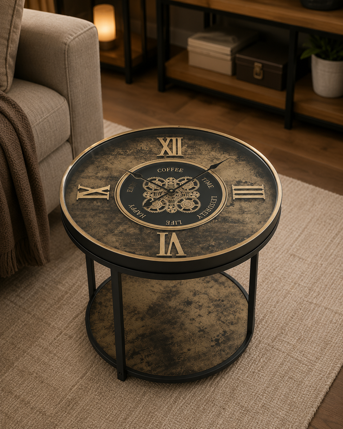 Table Horloge Vintage Grande – vue principale | ODECO