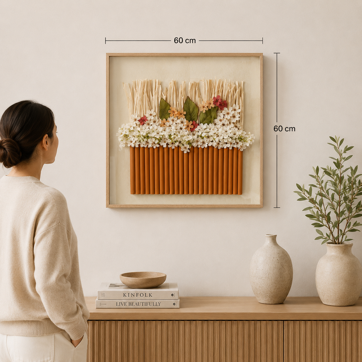 3D Floral Wall Art 60*60
