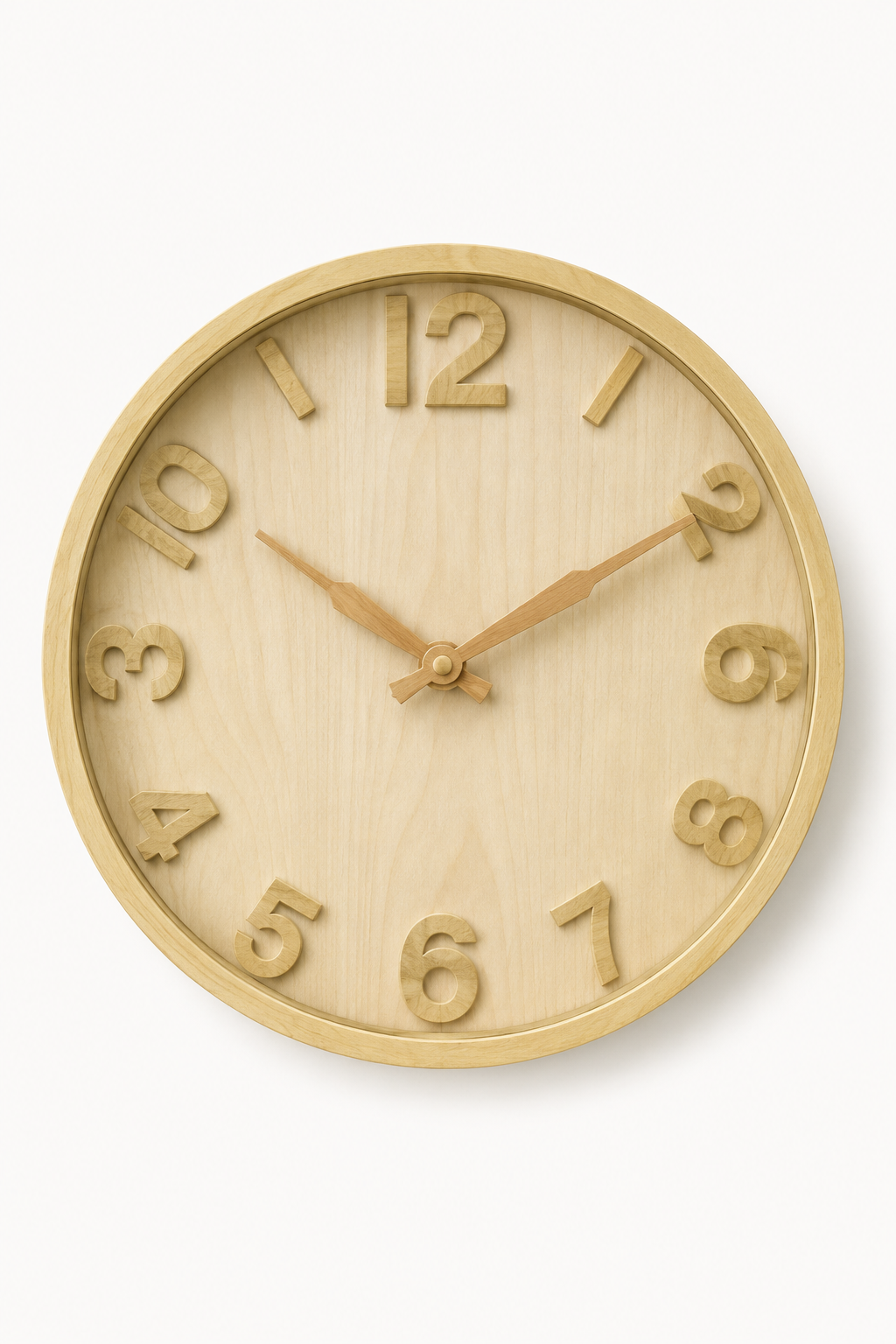 Horloge Murale Effet Bois Naturel – vue 6 du produit | ODECO