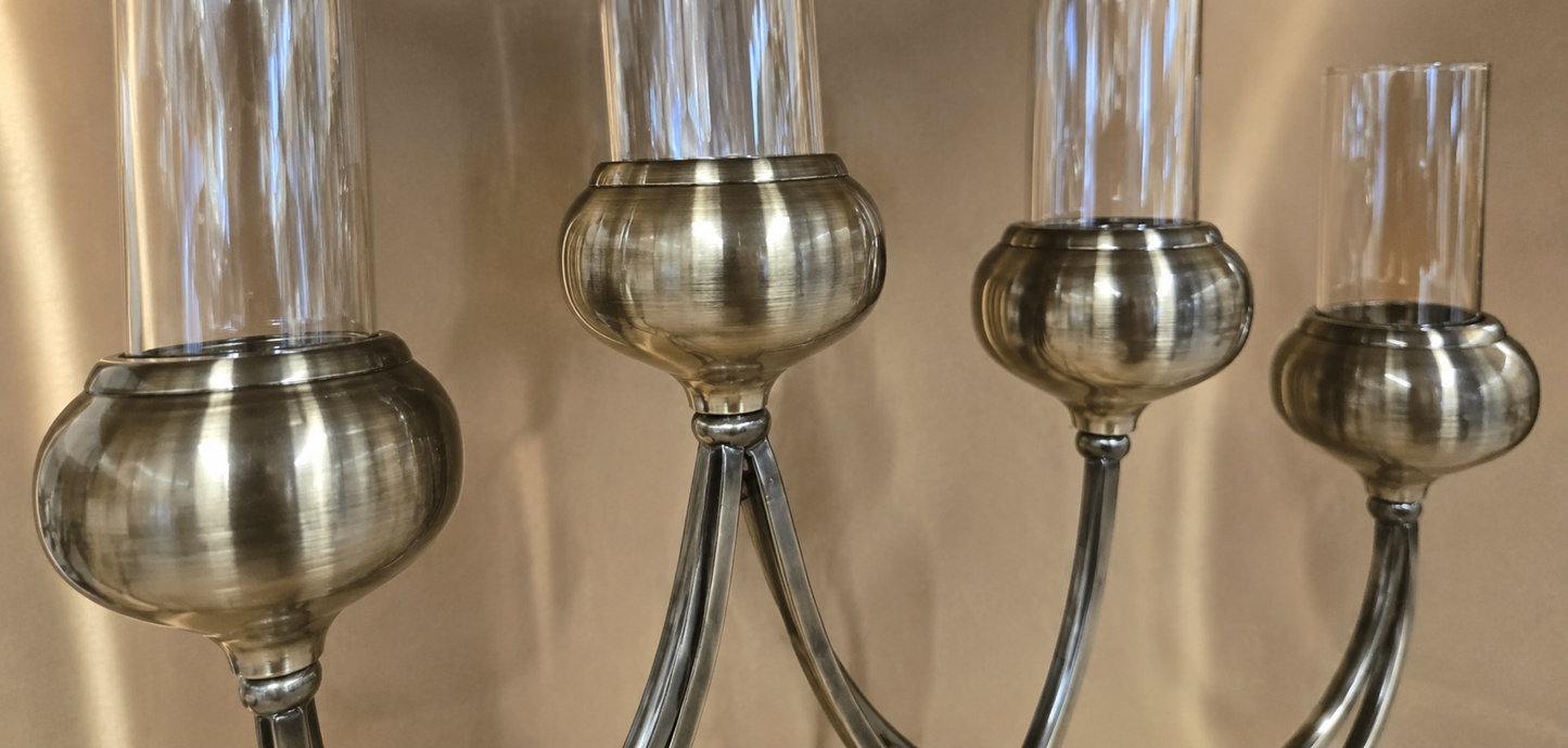 Chandelier en Bronze 5 branches – vue 4 du produit | ODECO