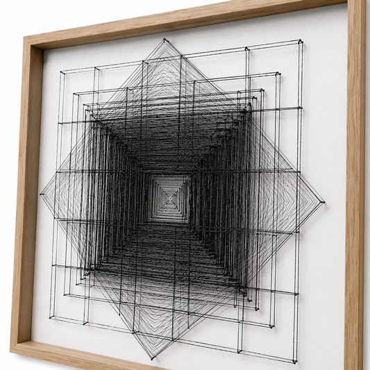 Tableau 3D Métatron — 80 × 80 cm – vue 2 du produit | ODECO
