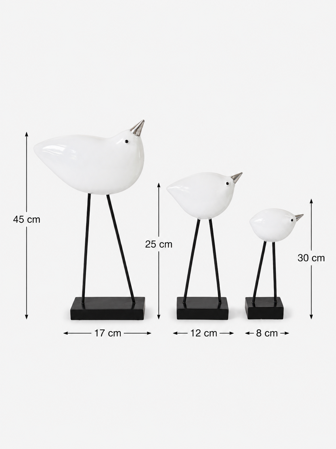 Figurine Trio Oiseau – vue 5 du produit | ODECO