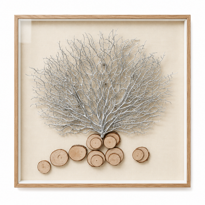 Tableau Arbre de vie argenté — 60 × 60 cm — vue 3, ODECO Boisbriand