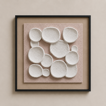 Tableau relief nénuphar — 40 × 40 cm — vue 3, ODECO Boisbriand