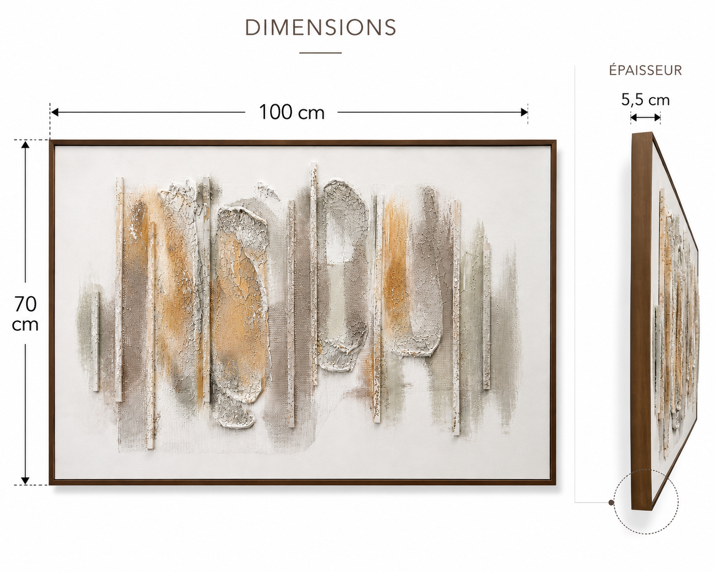 Abstract Multi-color Canvas Painting
