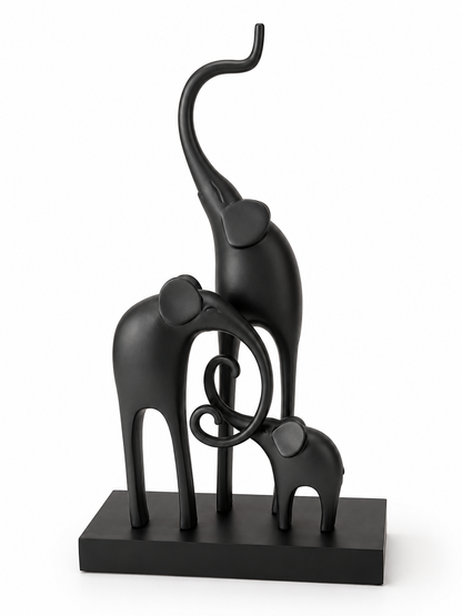 Figurine Trio éléphant — vue 4, ODECO Boisbriand