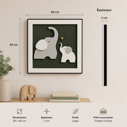 Tableau Africa vert — 40 × 40 cm — vue 4, ODECO Boisbriand