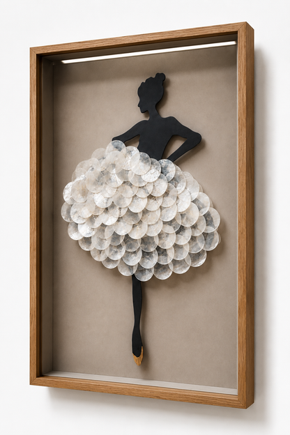Tableau 3D Femme Ballerine — 40 × 60 cm — vue 3, ODECO Boisbriand