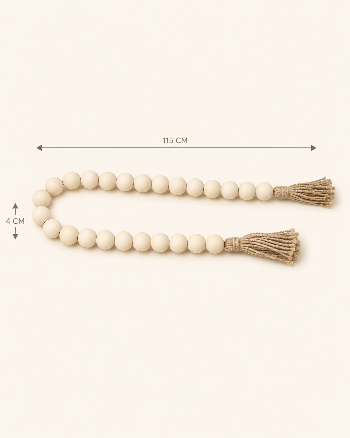 Chapelet Grand Bois Naturel – vue 2 du produit | ODECO
