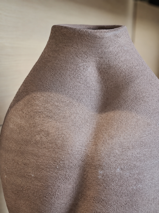 Vase en Terre Cuite « Froissé » (GM) – vue 2 du produit | ODECO
