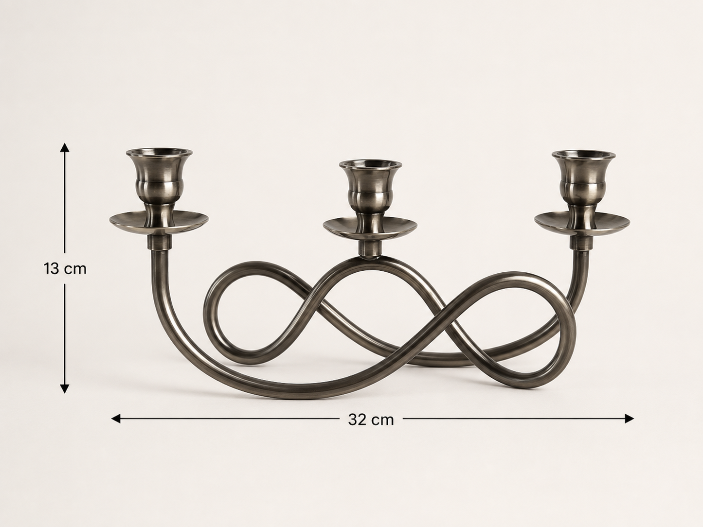Chandelier Argenté 3branches – vue 9 du produit | ODECO