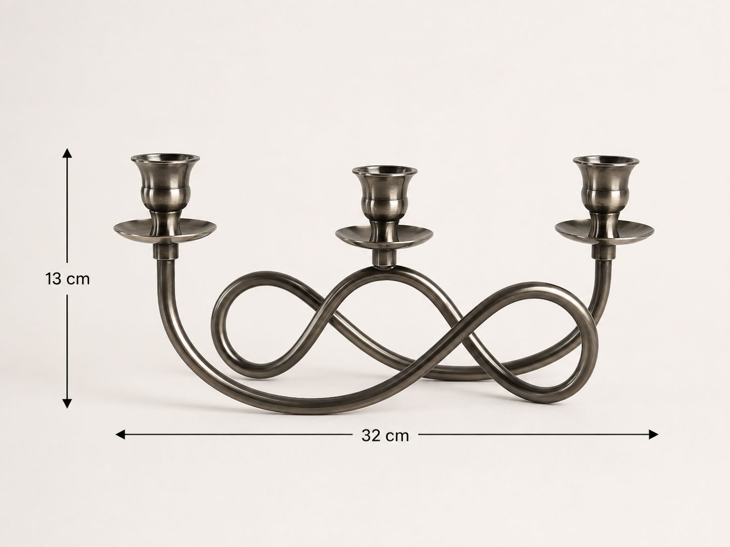 Chandelier Argenté 3branches – vue 9 du produit | ODECO