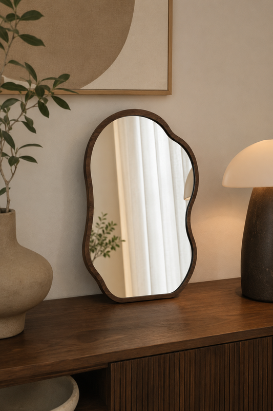 Miroir Nuage Couleur Bois – vue principale | ODECO