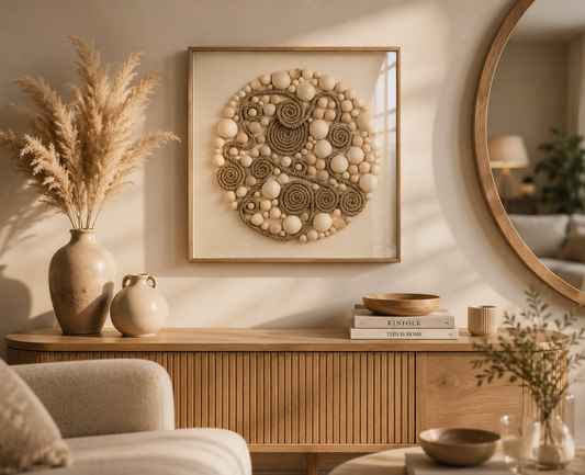 Relief Painting Round Pearl 60*60