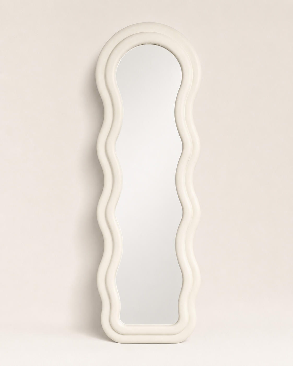 Miroir Fluffy sur Pieds Blanc – vue 2 du produit | ODECO