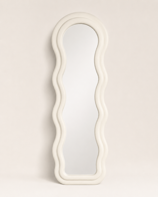 Miroir Fluffy sur Pieds Blanc – vue 2 du produit | ODECO