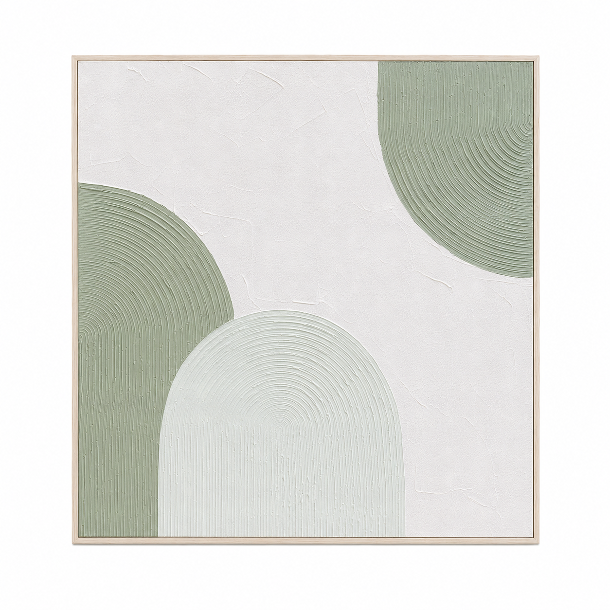 Tableau minimaliste sur toile vert — 80 × 80 cm – vue 4 du produit | ODECO