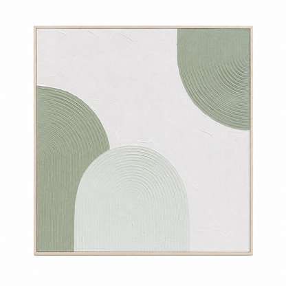 Tableau minimaliste sur toile vert — 80 × 80 cm — vue 4, ODECO Boisbriand