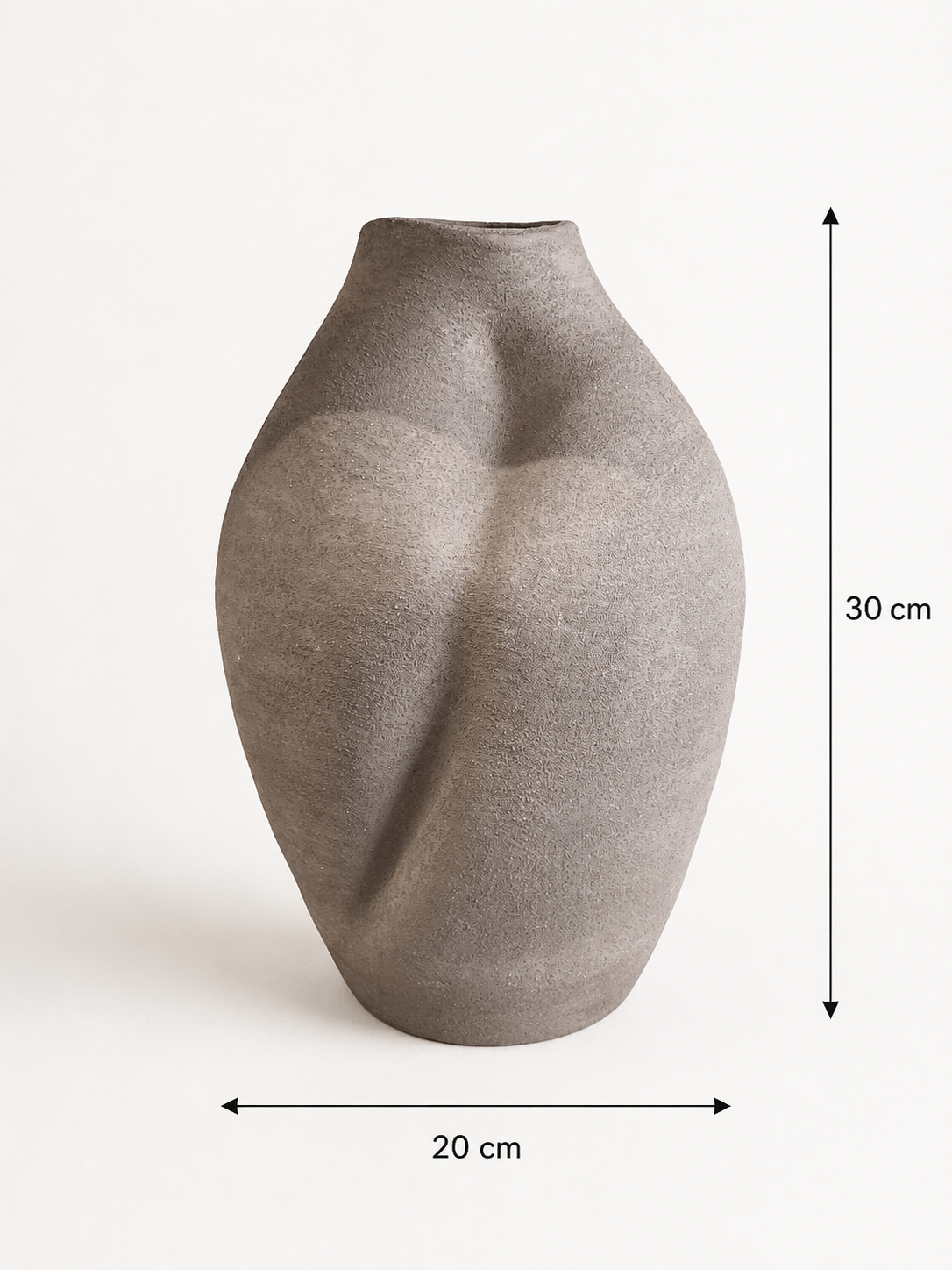 Vase en Terre Cuite « Froissé » (GM) – vue 4 du produit | ODECO