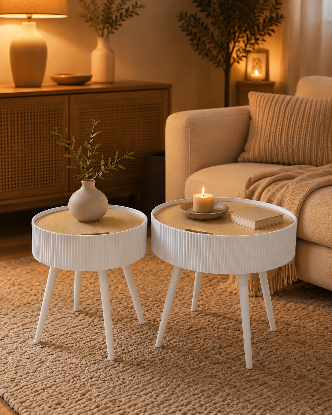 Table Gigogne Style Nordique Set 2 – vue principale | ODECO
