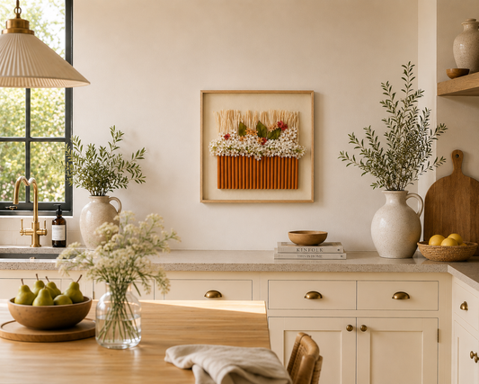 Tableau en relief floral — 60 × 60 cm – vue 2 du produit | ODECO