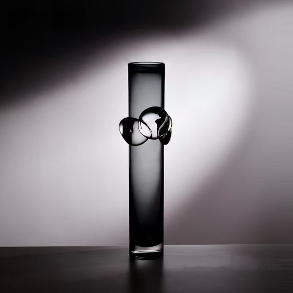 Vase en verre soufflé Obsidienne