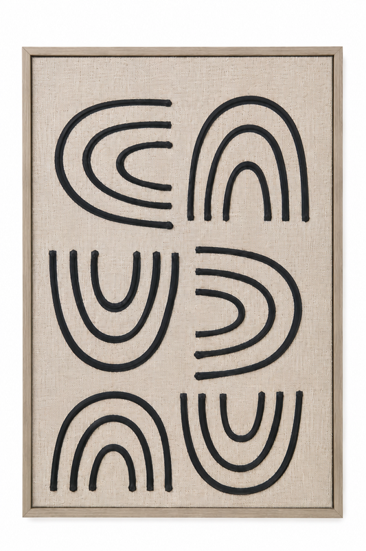 Tableau minimaliste forme U — 50 × 70 cm – vue 2 du produit | ODECO