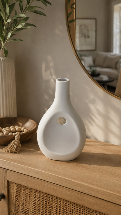 Vase en Céramique Petit Trou (GM) — vue 4, ODECO Boisbriand