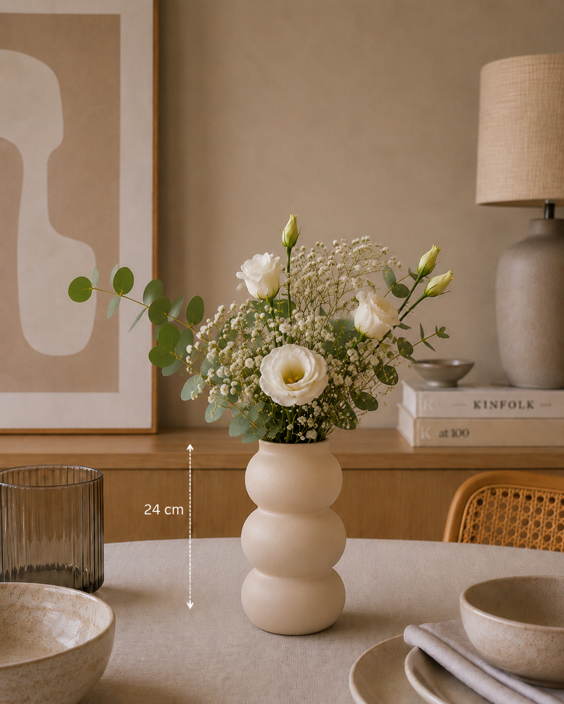 Vase en Céramique Vert « Forêt Profonde » (PM) – vue 5 du produit | ODECO