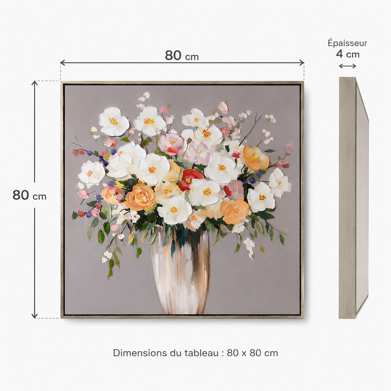 Painting Bouquet Flower On Canvas