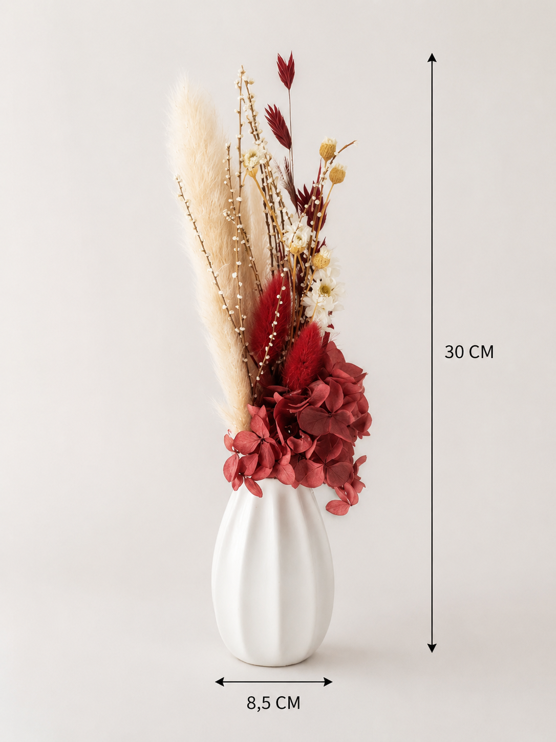 Mini Vase +fleures Séchées Multicouleurs – vue 13 du produit | ODECO
