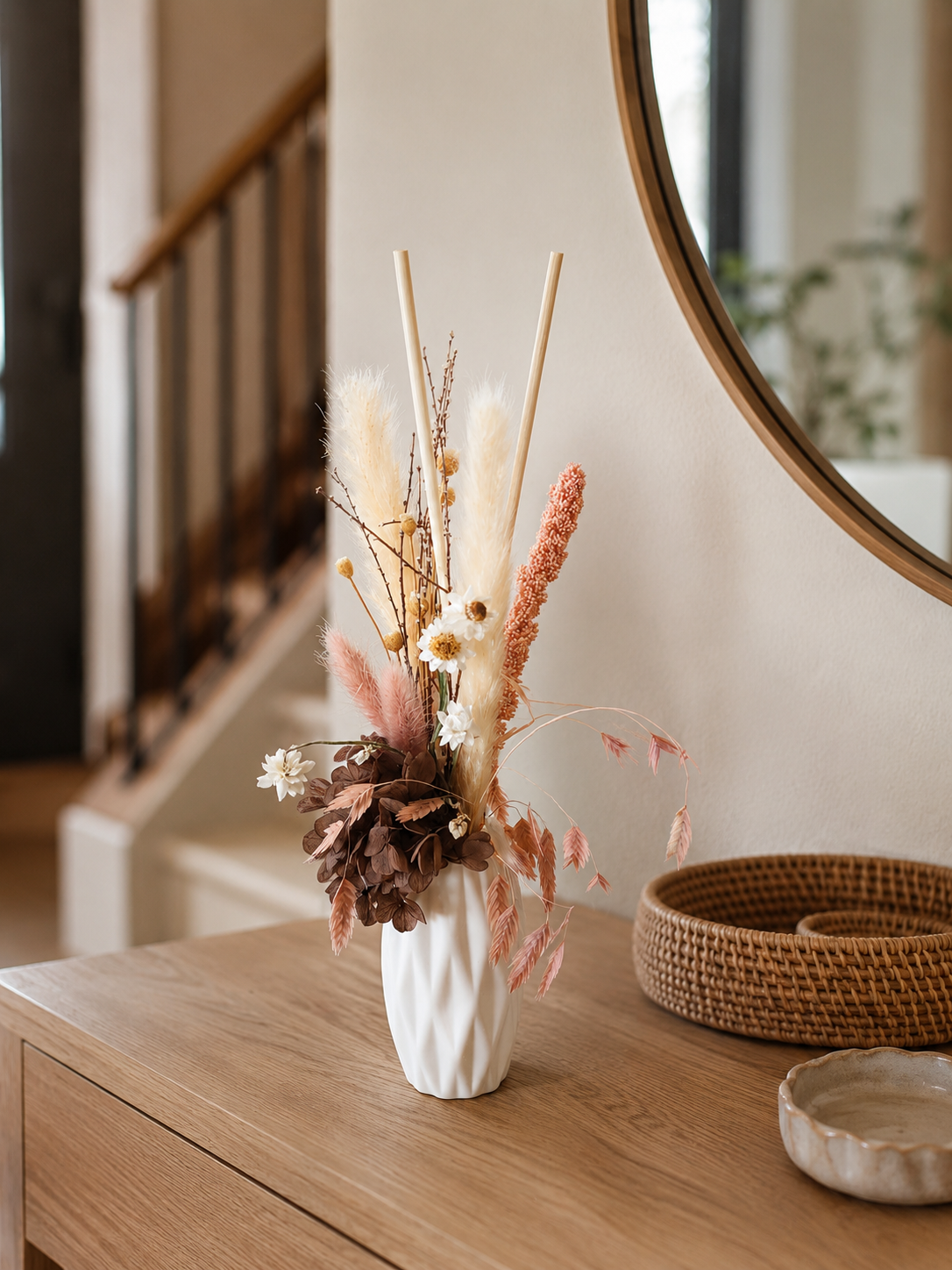 Mini Vase +fleures Séchées Multicouleurs – vue 3 du produit | ODECO