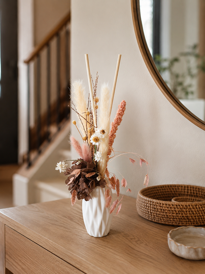 Mini-vase avec fleurs séchées multicolores — vue 3, ODECO Boisbriand