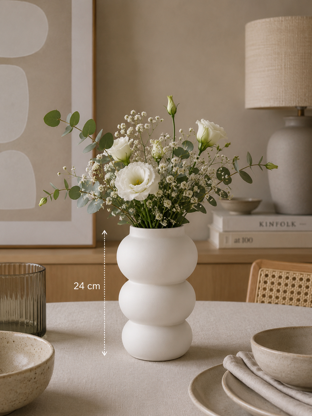 Vase en Céramique Vert « Forêt Profonde » (PM) – vue 2 du produit | ODECO