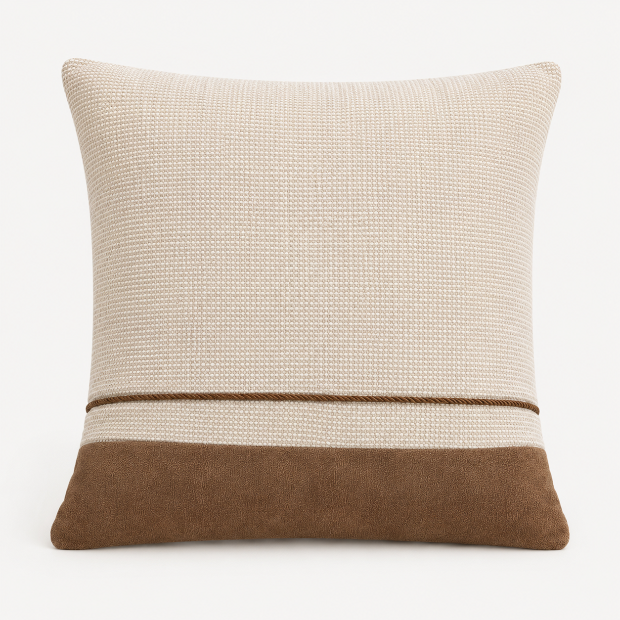 Coussin décoratif texturé avec base contrastante – vue 4 du produit | ODECO