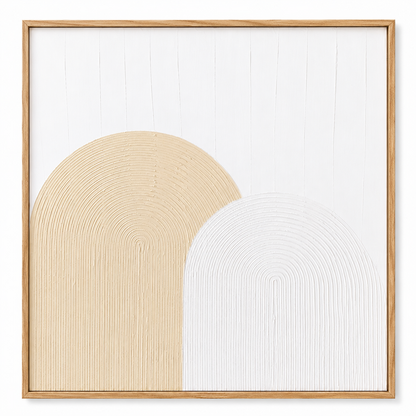 Tableau minimaliste sur toile jaune — 80 × 80 cm — vue 4, ODECO Boisbriand