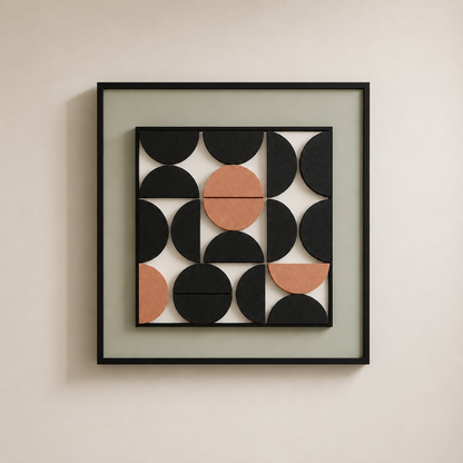 Tableau géométrique — 50 × 50 cm — vue 3, ODECO Boisbriand