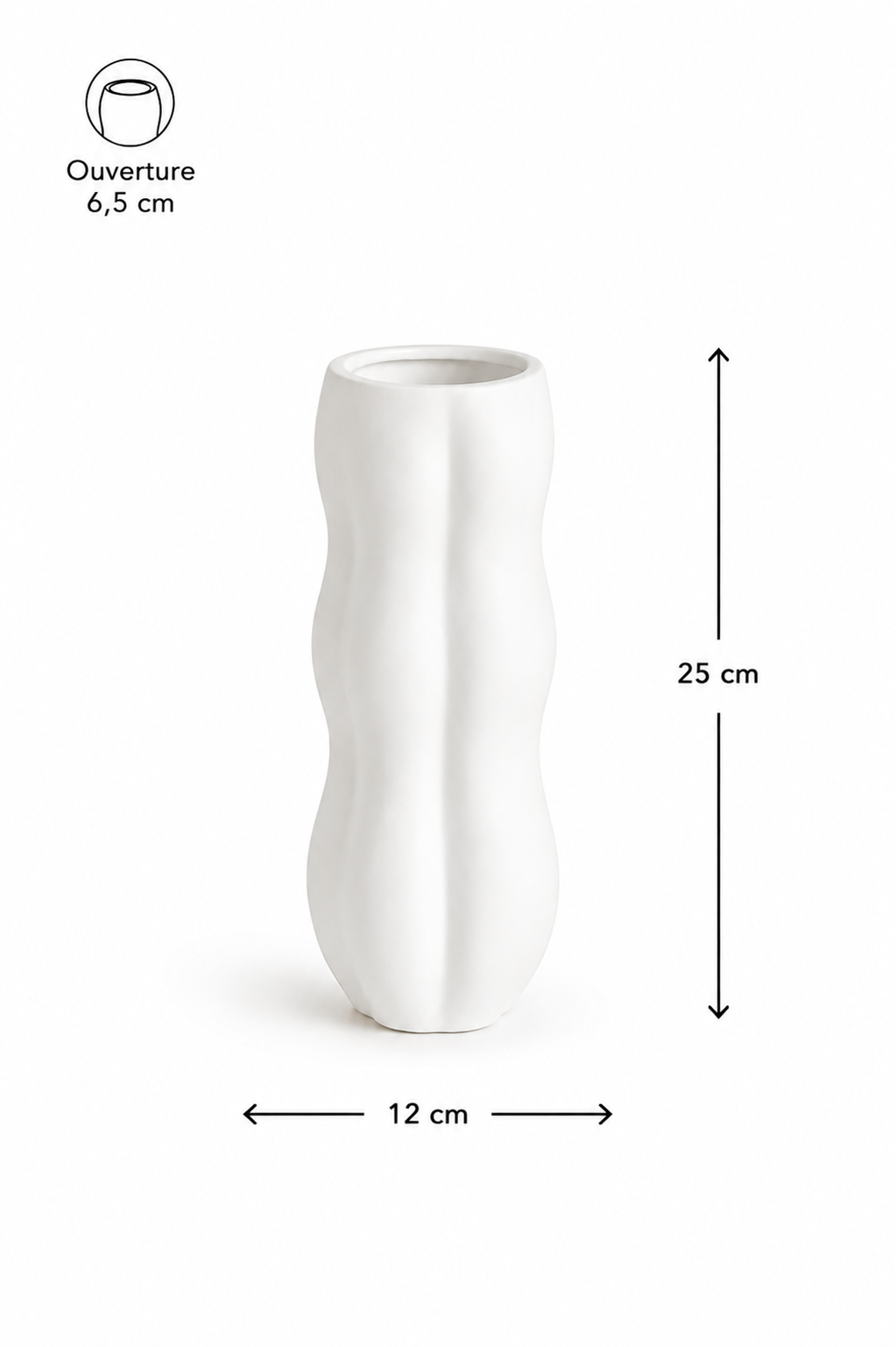 Vase en Céramique Nuage (PM) – vue 5 du produit | ODECO