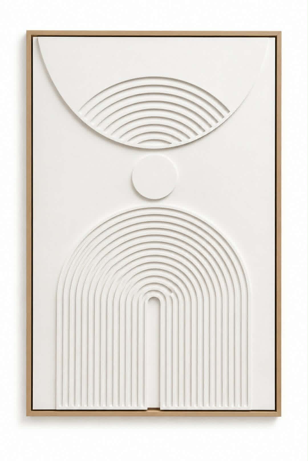 Tableau minimaliste 3D blanc — 60 × 90 cm – vue 3 du produit | ODECO