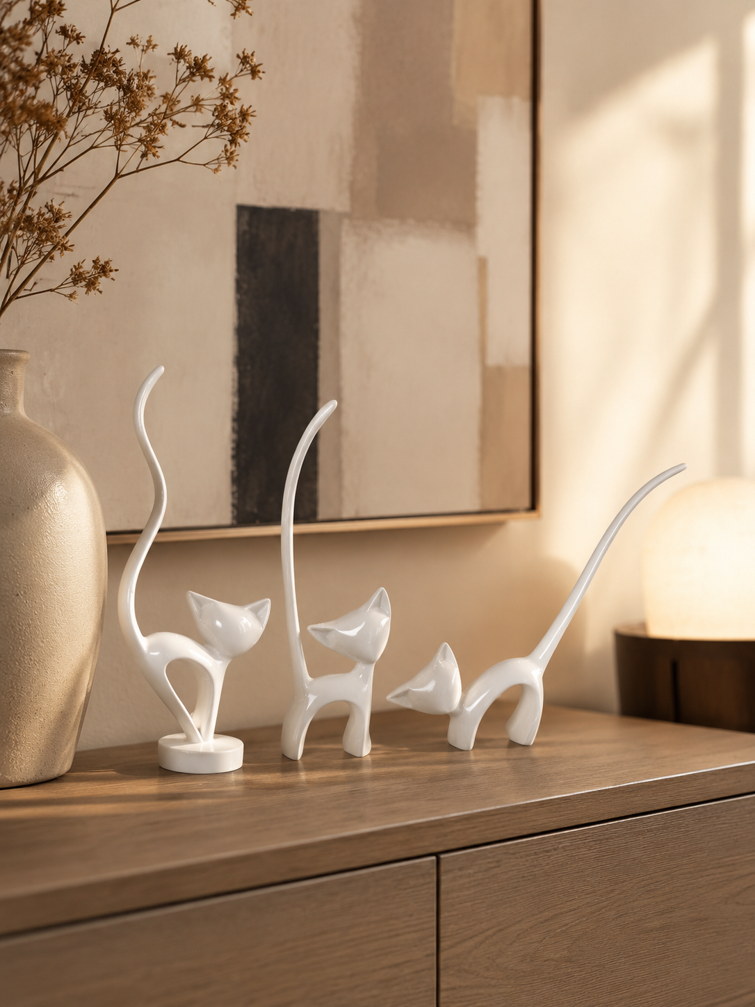 Figurine Trio Chat – vue principale | ODECO