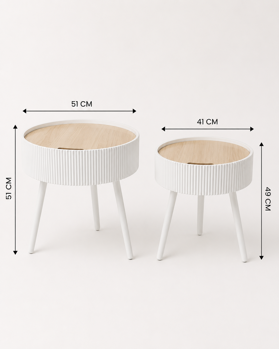 Table Gigogne Style Nordique Set 2 – vue 5 du produit | ODECO